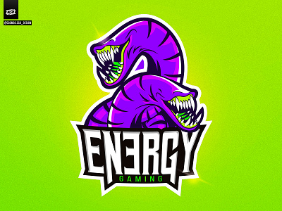 Logo Energy Gaming atlética desenhar e sportslogo enguia gaming gaming logo illustration ilustração logotipo sportslogo tipografia vector vetor