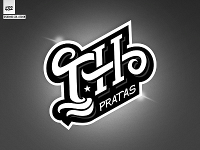 Logo TH Pratas desenhar e sportslogo illustration ilustração lettering pratas tipografia vetor