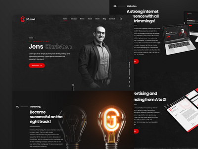 Website Agency - Dark Theme agency dark dark theme elegant homepage minimalist modern trend website design