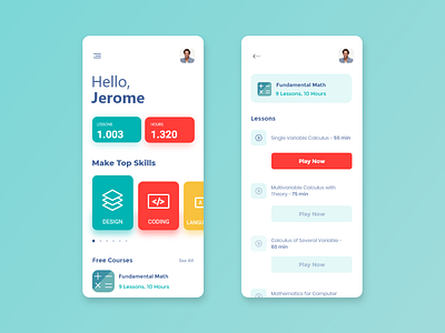 Courses App Design UI