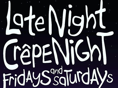 Late Night Crêpe Night Ad food marketing product type
