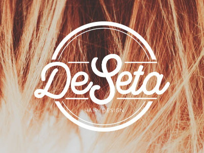 DeSeta Hair Design design. typography hair salon logo