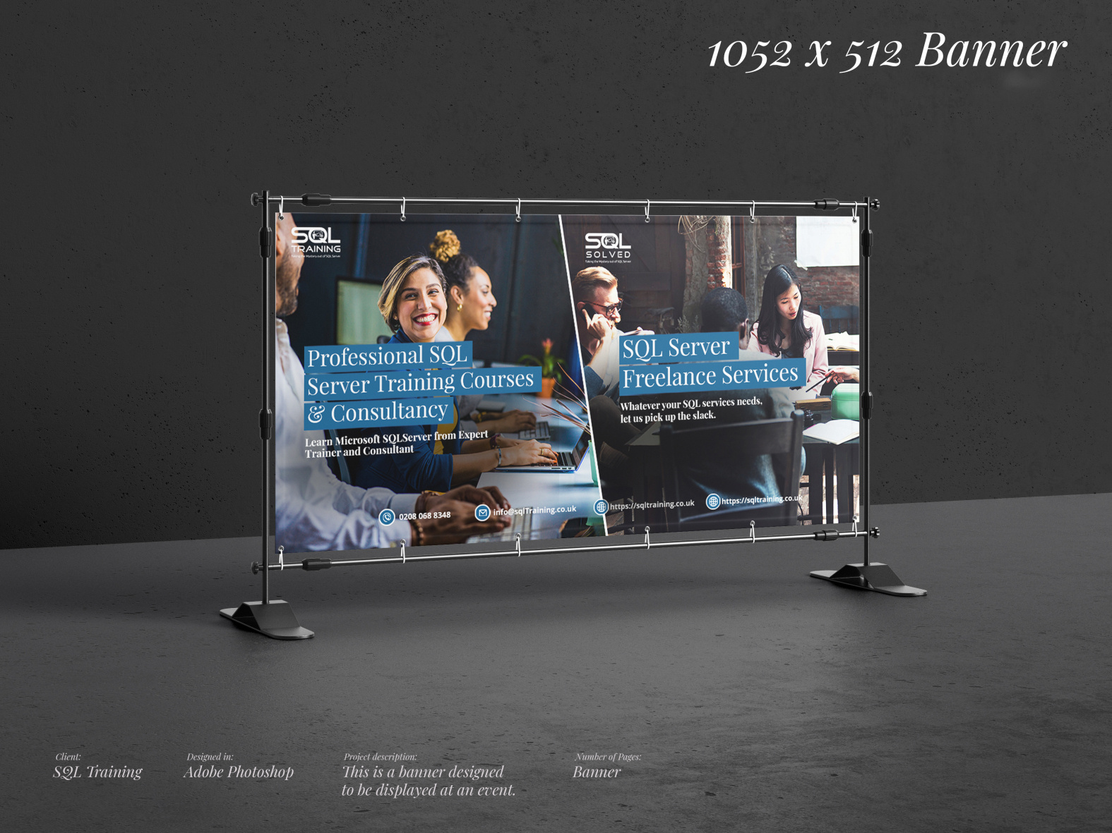 SQL banner mockup by Ikulayo Charles on Dribbble