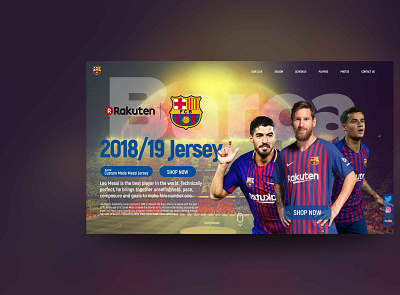 BARCA MOCKUP landing page landing page design ui uidesign ux design website concept website design