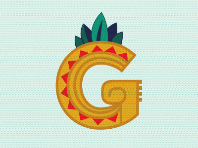 #36daysoftype G 36daysoftype aztec illustration typography