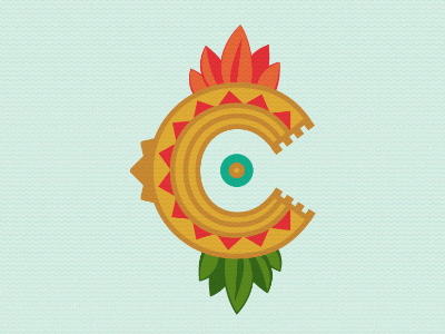 #36daysoftype C 36daysoftype aztec illustration typography