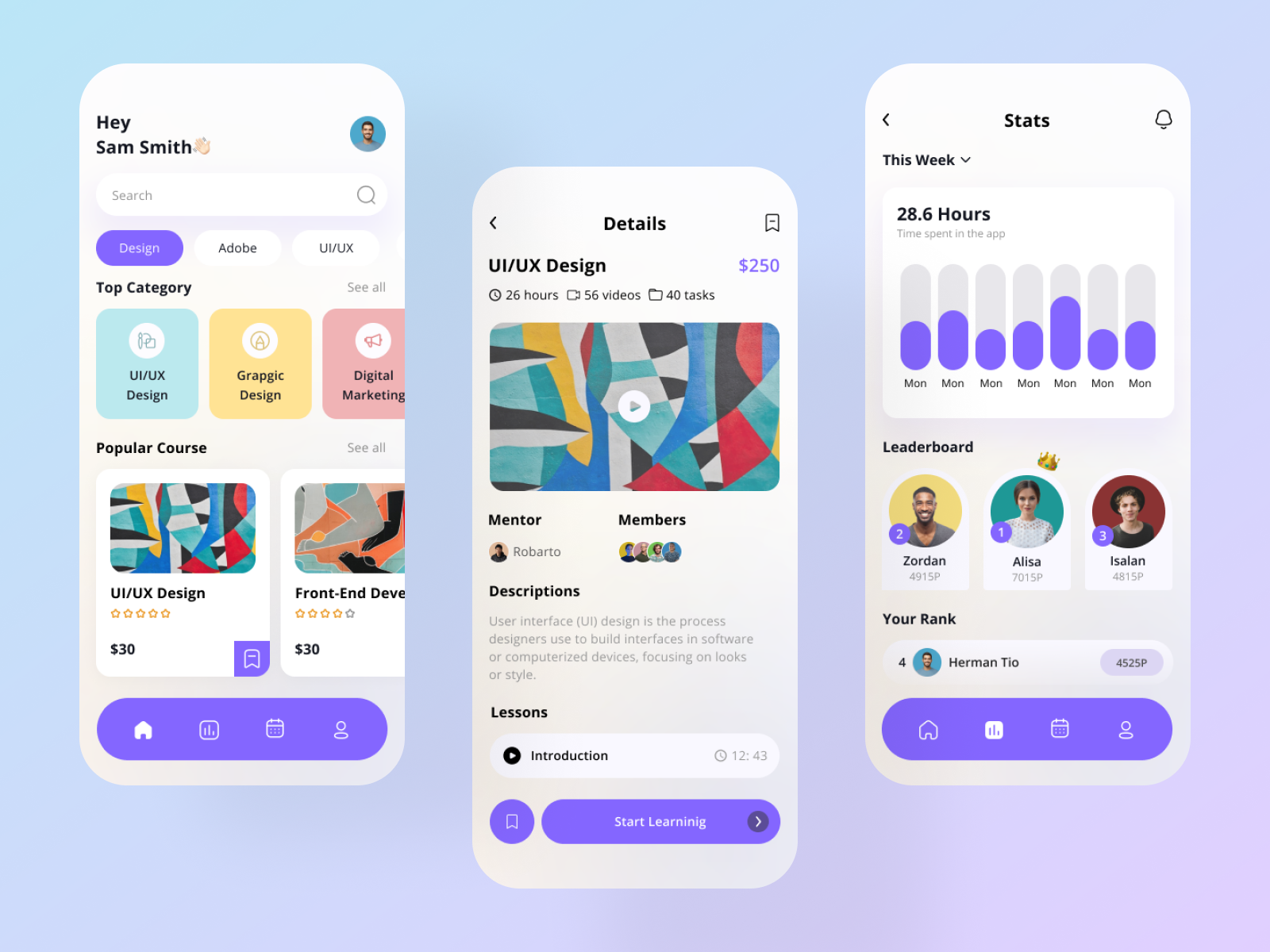 Education App by Nayem Nawaf on Dribbble