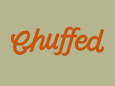 Chuffed hand drawn Word Mark branding flat hand drawn lettering lettermark logo minimal type typedesign typography vector