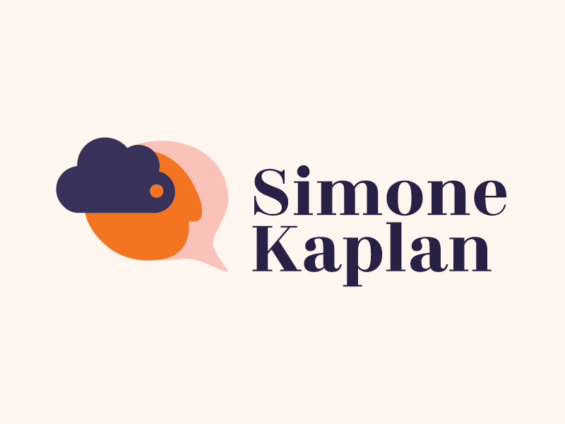 Child and Family Counsellor Branding counsellor psychology psychologist branding thought cloud speech logo brand human face psych