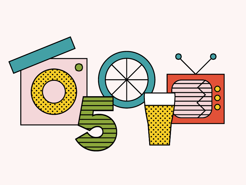 Small neighbourhood bar branding logo branding retro upcycle 80s pop art rubbish hard neighbourhood nightclub bar