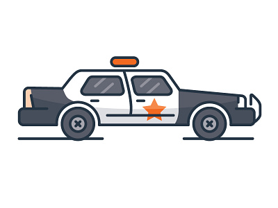 Police Cruiser car icon illustration police vector vehicle