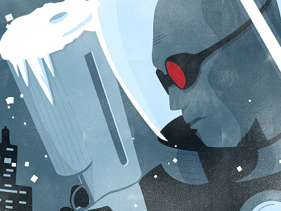 Freeze batman illustration poster vector