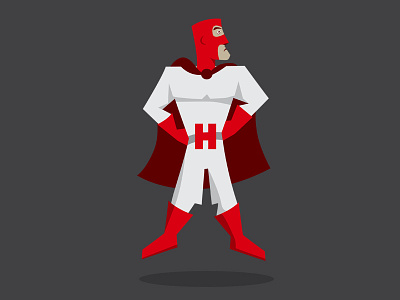 Heroic Review illustration superhero vector