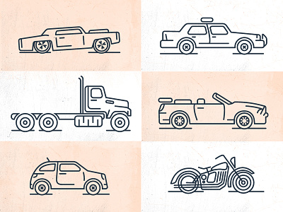 Vehicle Line Icons car icon set line icons motorcycle truck vehicles