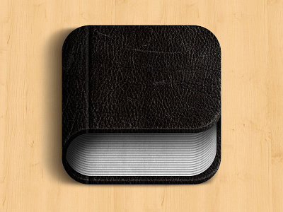 iOS Leather Book Icon andres book free freebie icon ios iphone leather realistic skeuo vizio