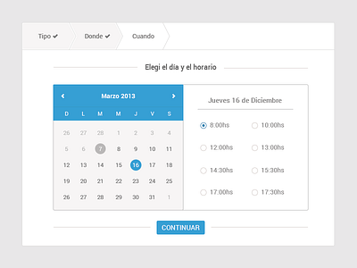 Calendar Flow blue calendar dashboard date flow step time