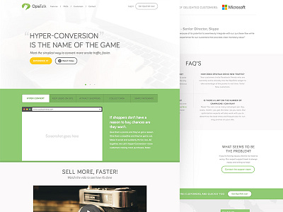 Opiatalk Landing by Andrés Vizio for Aerolab on Dribbble
