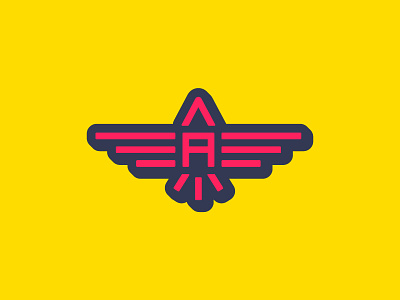 WIP Av Monogram av bird logo monogram personal yellow