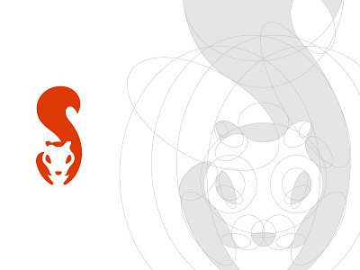 Squirrel brand circles geometric logo mark redesign squirrel