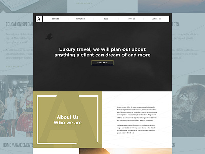 Luxury Travel Agency agency grid landing liquid luxury photography serif travel web