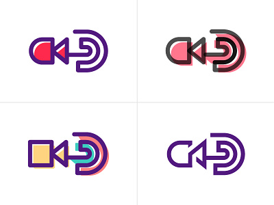 Logo Arquenciel camera colorfull film logo rainbow rounded styles