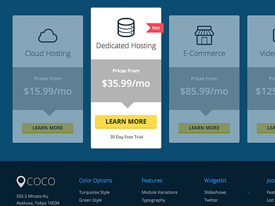 Coco pricing tables flat joomla pricing table pricing tables ui design ux design web design
