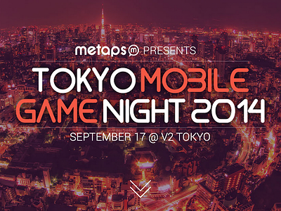 Tokyo Mobile Game Night design landing page web webpage