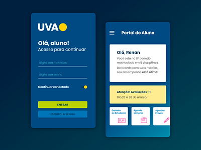 UVA - App Redesign app college mobile project redesign student tools ui