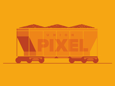 Union Pixel coal draplin orange draplin yellow pixels train train car
