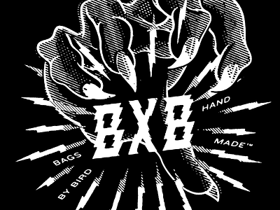 B X B - Hand Made™ black branding illustration lithograph white wizard