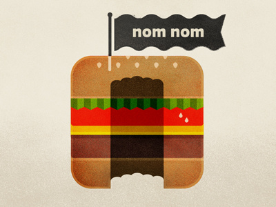 Cheezeburger burger thrusday icon iphone nom nom texture