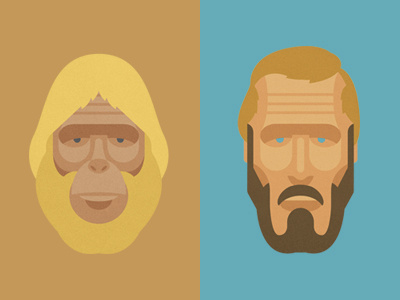 Opposites Attract dr zaius heston planet of the apes portraits