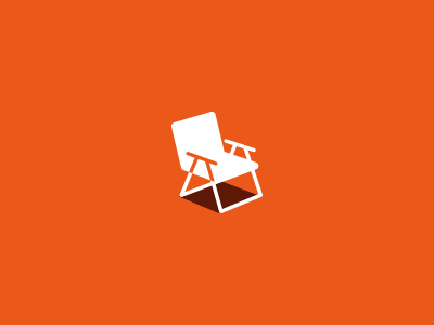 LawnChair Media chair doodle icon logo orange perspective rebound