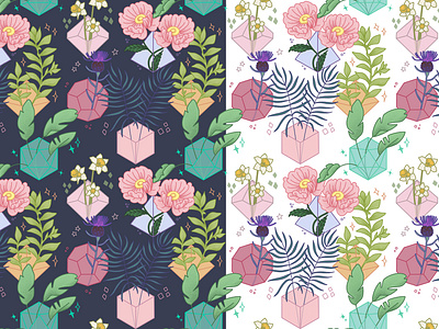 Botanical Dice Pattern