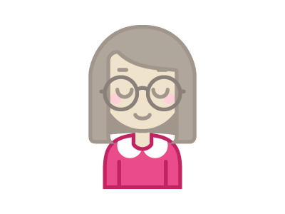 dribbble jackie icon avatar character debut dribbbler first shot icon monoline self portrait