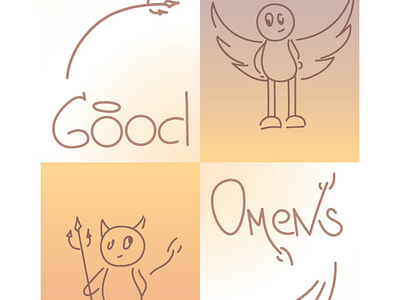 Good Omens adobe illustrator art artwork illustration вектораяграфика