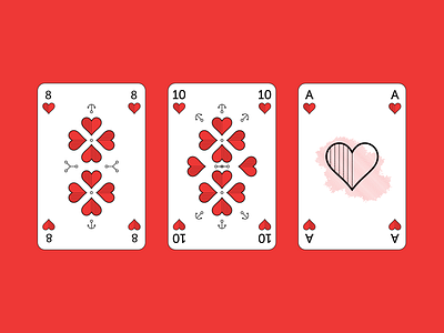 Herz - Skat cards branding cards collection design game graphic design hearts herz illustration playing rot skat vector