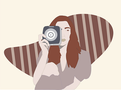 Girl with camera adobe adobe illustrator design flat design flat illustration flatdesign illustration illustrations illustrator