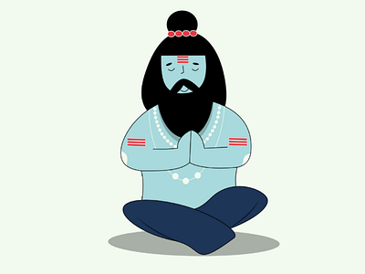 Guru adobe character design flat guru illustration illustrator india