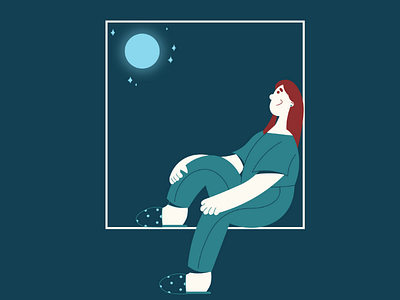 Moon Child 🌝 2d adobe artist character design flat illustration illustrator india moon vector