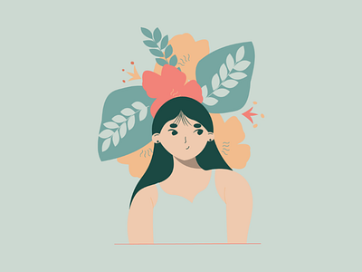 Flowers 🌺🌿 2d adobe art artist character design digitalart flatillustration flowers fun illustration illustrator india leaf minimal minimalist nature shapes vector