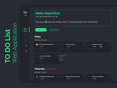 To Do List Webapp by Intesar Sheikh on Dribbble