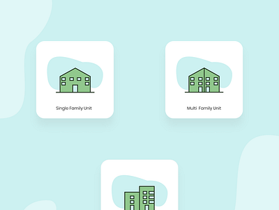 Property Type Icons illustration property ui ux vector