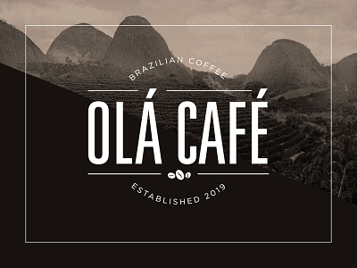 Ola Cafe Logo branding brazilian coffee logo typography