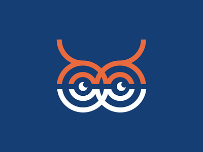OWL app branding design flat icon illustration logo minimalism vector web