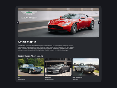 Aston Martin Concept Site aston martin auto concept design minimalism motorsport promo topgear ux
