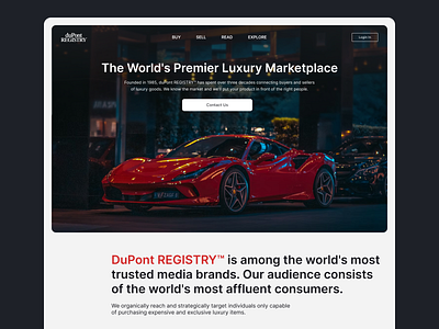 DuPont Registry Web Site Concept