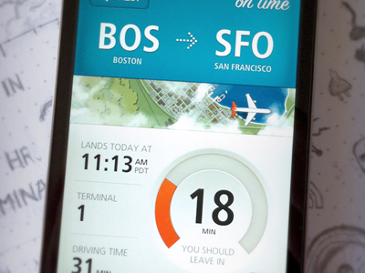Just Landed airport app arrivals flight gauge illustration iphone just landed plane track typography