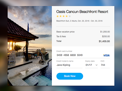 Travel Website Check Out 002 check out dailyui payment travel