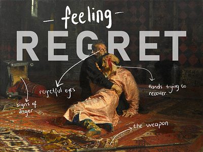 4 Feelings + 4 Paintings design paintings photoshop typography